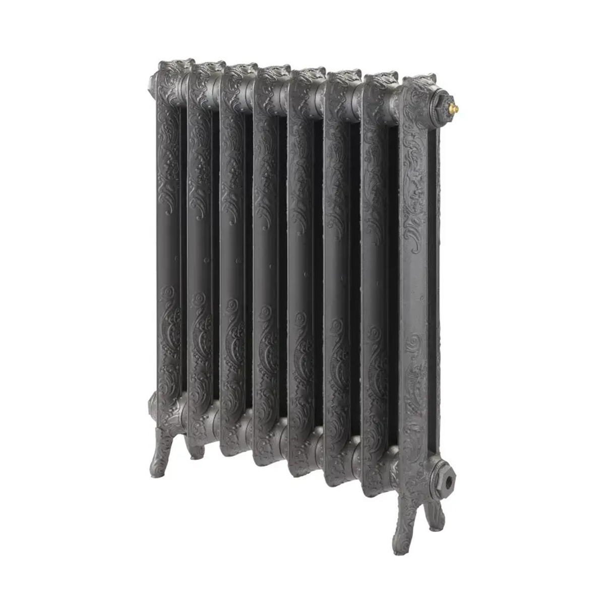 See kaunis rokokoostiilis radiaator oma saleda profiiliga on suurepärane täiendus meie tootevalikule. Paladin Louis iga elementi mööda kulgevad skulpturaalsed m
